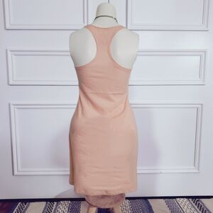 Garage Razerback Semi Sheer Pastel Cotton Jersey Knit Dress- XS